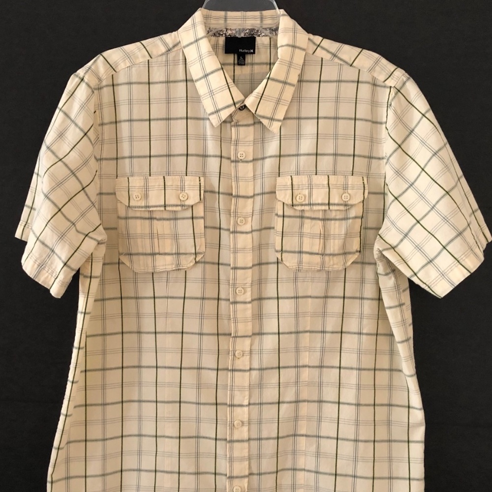 Hurley Men's SS Button Up Shirt Size Large